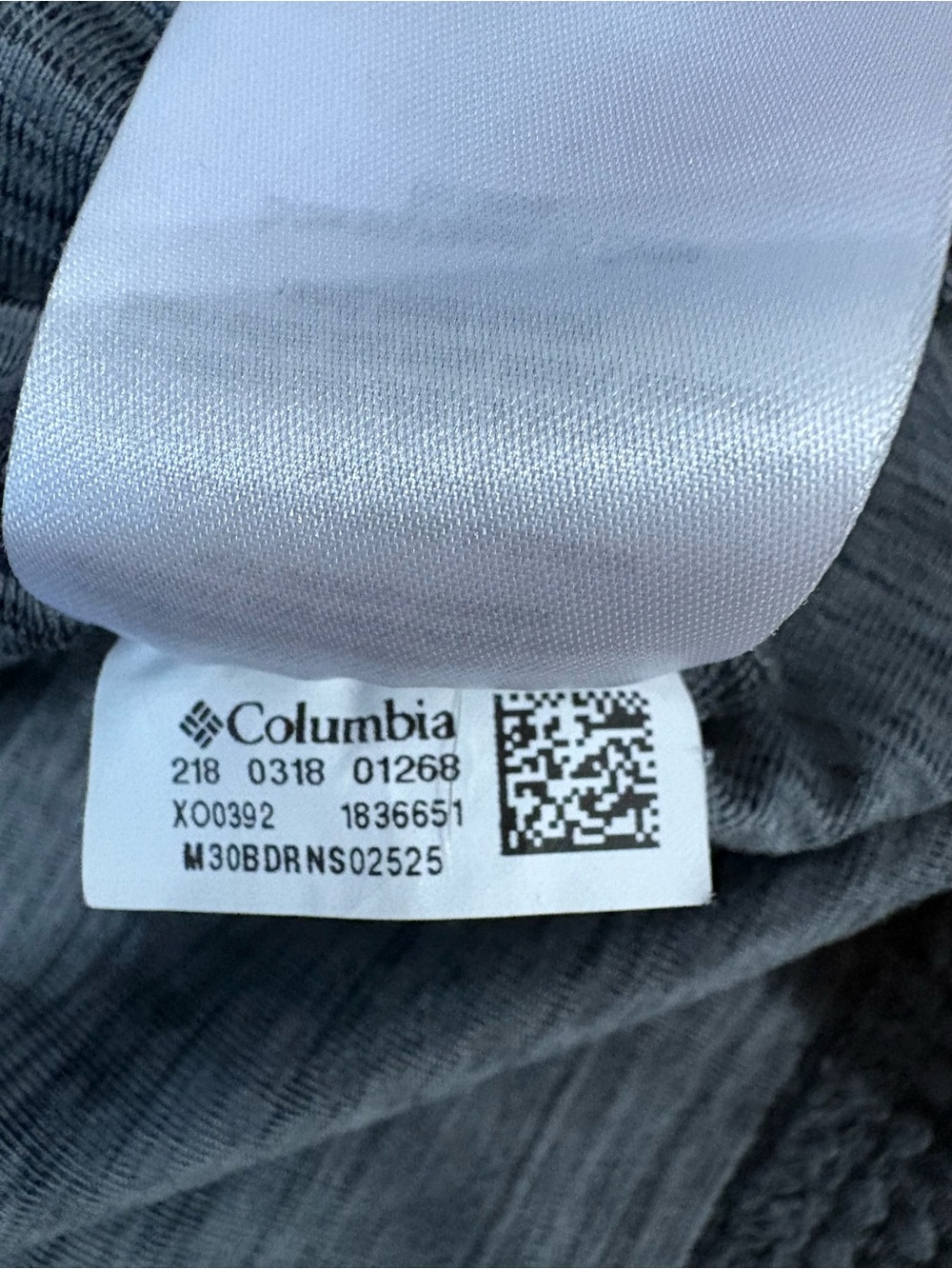 Columbia Mens Waffle Knit Half Zip Pullover Technical Fleece Gorpcore Gray L - Picture 9 of 9
